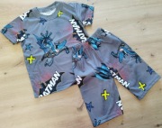 Komplet chłopięcy lato spodenki bluzka krótki rękaw Batman  122/128