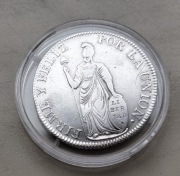 Peru 4 Reale 1836 r Bo. Cuzco srebro 