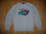 SUPERDRY BLUZA SZARA Z NADRUKIEM ROZM. M JAK NOWA