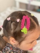Ręcznie robione spinki do włosów – winogrona, dla dziewczynki, 2 szt.