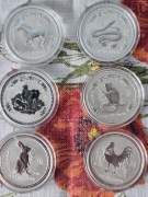   Australia Lunar I  z lat 1999- 2010- 10 szt. srebro 999-1 oz.