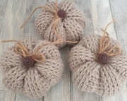 Szydełkowe dynie ozdobne, handmade, wyprzedaż