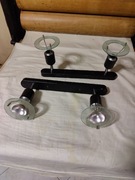 Dwa kinkiety czarno srebrne