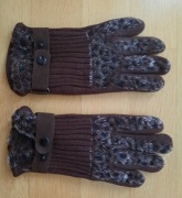 Rękawiczki damskie panterka