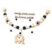 łańcuszek do wózka, wieszak do wózka, zawieszka do wózka,czarno-biały kolor