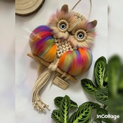 Sowa Makrama ręcznie robiona 