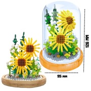 Kwiat z klocków w kopule DIY