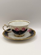 Filiżanka ze spodkiem Reichenbach kobalt