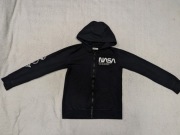 Czarna zasuwana bluza dresowa Nasa w planety kosmos Sinsay 152