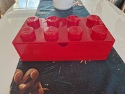 LEGO POJEMNIK KLOCEK 8 SZUFLADA CZERWONY NA BIURKO