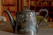 Piękny dzbanek wiktoriański posrebrzany XIX w-Anglia