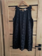 Sukienka trapezowa koronkowa  38 czarna