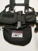 Chest rig czarny mnóstwo kieszeni regulacja ASG PAINTBALL SPEEDSOFT