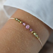 Bransoletka z kamieni (turmalin, cyrkonia)