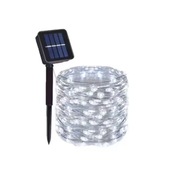Lampki solarne zewnętrzne  led 12m białe zimne 100 LED