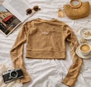 Beżowa bluza crop MDV | minimalistyczna | krótki fason | casual