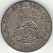 Wielka Brytania 1 szyling shilling 1923 - 23,59 mm - srebro Ag - nr 4