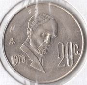 MEKSYK, 20 centavos 1978, KM# 442, XF