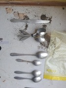 Sztućce aluminiowe stare PRL vintage