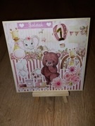 Kartka urodzinowa roczek dla dziewczynki personali