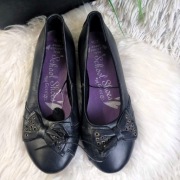 George Buty balerinki skórzane skóra naturalna czarne 36