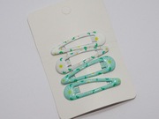 Spinki wielokolorowe w kwiaty ZESTAW 4SZT