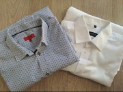 Koszule Tudor biała i niebieska rozm. 176 kołnierzyk 38 i 39