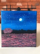 Lawendowe pole nocą