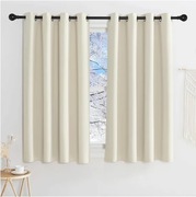 Miulee Zestaw Zasłon Beżowych Termicznych Zaciemniających 2szt. 140x145 cm