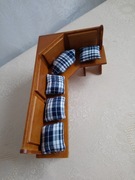 Drewniana miniaturka narożnika, siedziska w skali 1:12 - Dollhouse
