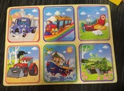 EDUKACYJNE PUZZLE DREWNIANE 36 ELEMENTÓW 6 UKŁADANEK