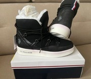 Nowe buty damskie 39 U.S. Polo Assn śniegowce zimowe czarne wiązane Vegy