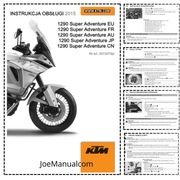 KTM 1290 Super Adventure Motorcycle Operators Manual PL Instrukcja obsługi