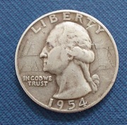 1/4 dolara 25 centów Quarter Dollar 1954 USA 