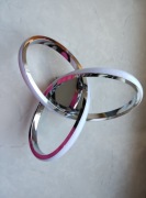 Pierścieniowa lampa sufitowa chromowana kinkiet 