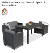 Meble ogrodowe technoratan zestaw nowe