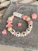 Zawieszka do smoczka z imieniem, Personalizowana zawieszka, na prezent