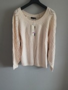 Dokotoo damski sweter dzianinowy elegancki sweter z okrągłym dekoltem