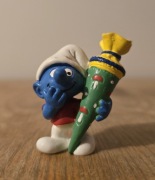 Schleich smerf smurf róg obfitości figurka model wycofany z 1994 r