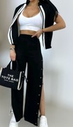 Komplet dresowy w lampasy z zatrzaskami oversize S-Xl 