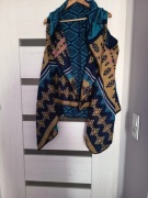 Ponczo | Azteckie wzory | ciepła narzutka | rozmiar uniwersalny