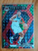 Karta Anthony Edwards Panini 24-25 Mosaic  Red&Green Prizm City Edition