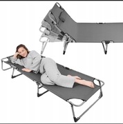 Leżak Solidne Składane Łóżko Turystyczne Kempingowe Regulowane Polowe 188cm