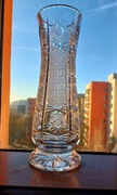 Piękny, duży, wazon, kryształowy PRL. 