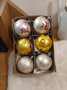 Stare szklane bombki choinkowe z okresu PRL mix