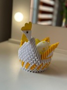 Kury Wielkanoc origami prezent ozdoby wielkanocne