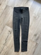 zara basic szare eleganckie legginsy wysoki stan praca biuro s m