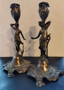 Antyk WMF AK& Cie Kohler Secesja para 2 świeczniki