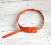 Vera Pelle Włoski skórzany pasek pomarańcz r U