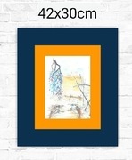 Autorski rysunek "Po drugiej stronie tafli" z certyfikatem i sygnaturą 